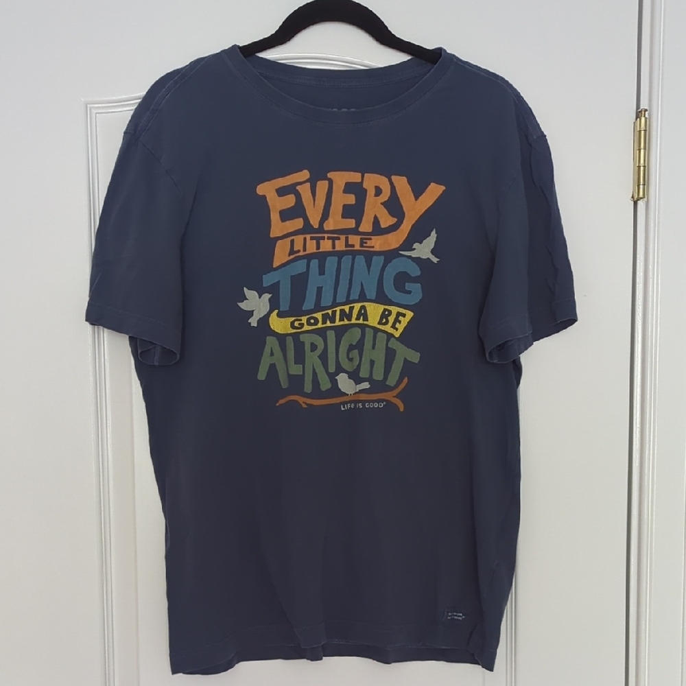 Life Is Good Blue Graphic Tee